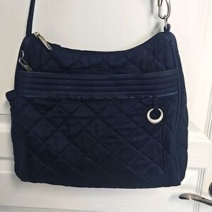 Travelon Anti-theft Quilted RFID Blocking Navy Blue Crossbody Bag